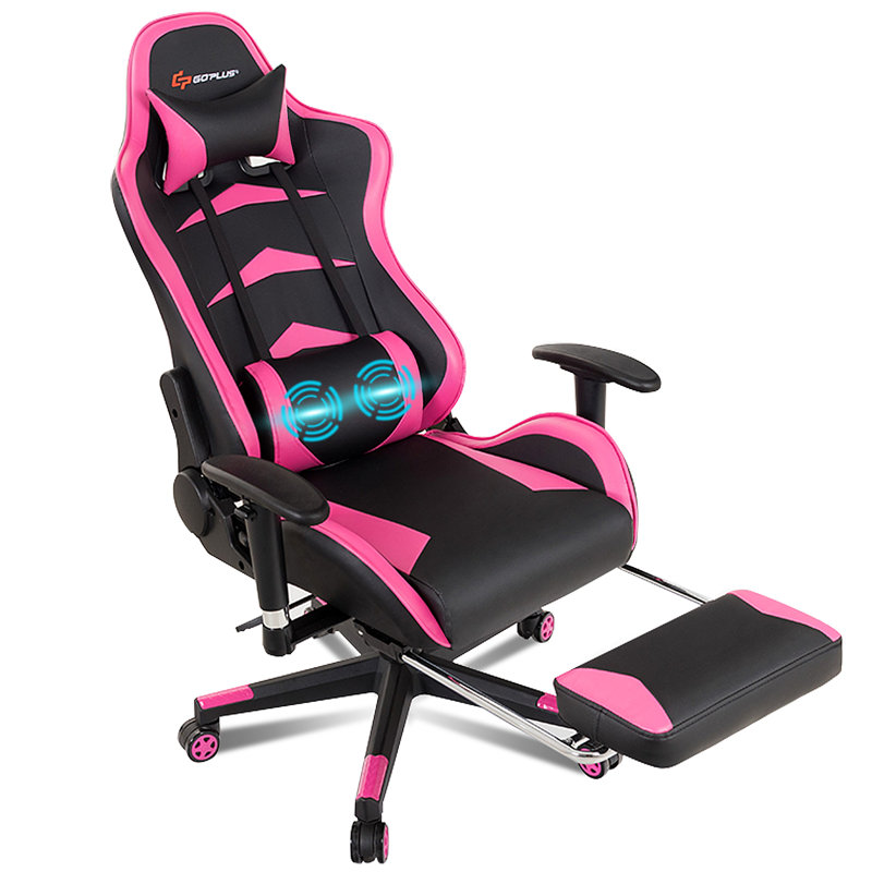 Fauteuil Goplus, Noir / rose