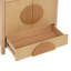 Meuble-lavabo de salle de bain cannelé 30 po avec lavabo - armoire moderne en bois autoportante avec portes à fermeture en douceur, 1 tiroir et rangement ouvert, décoration circulaire décorative, bois massif et panneau de fibres à densité moyenne