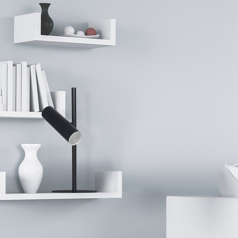 Lampe de bureau 19,75 po Tindell, Noir mat