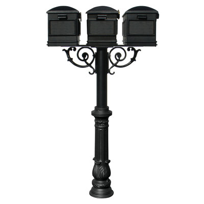 Hanford Aluminum Post Mounted Post box