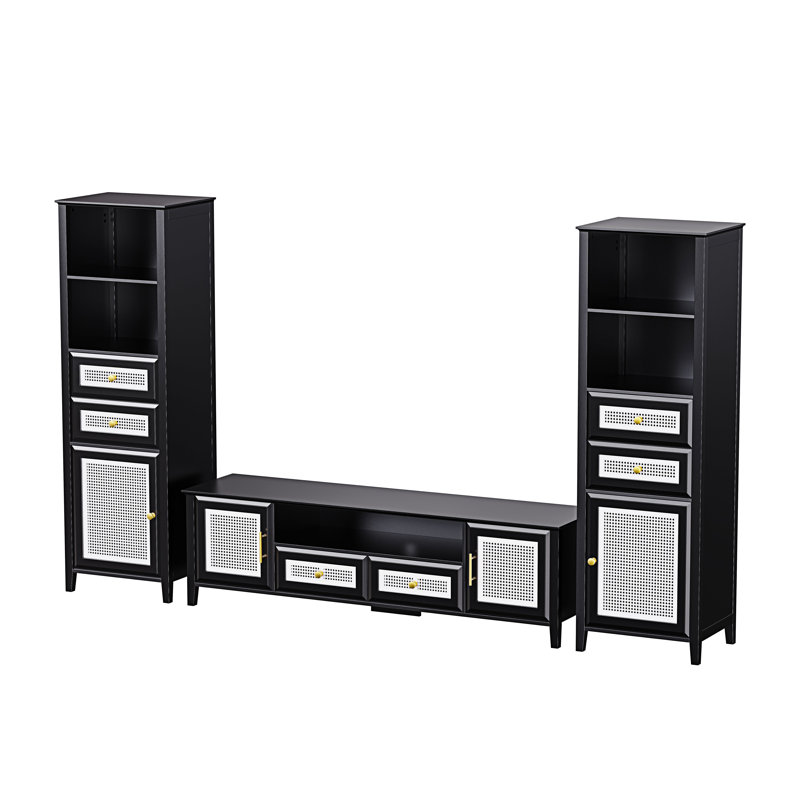 Crédence de rangement l 102,1 po Altura, Noir