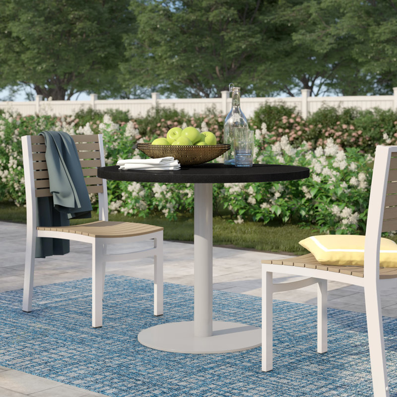 Table bistro Travira, L 36 po x L 36 po, Bois de teck naturel