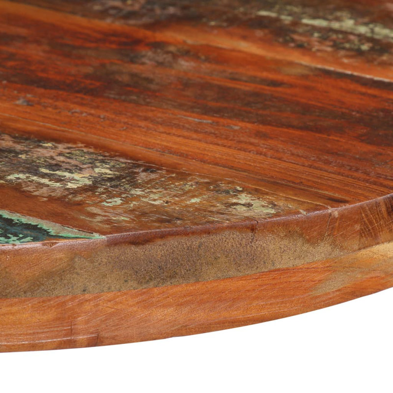 Bistro Table Round Solid Acacia Wood, Green/Brown, 23.62" D x 23.62" L