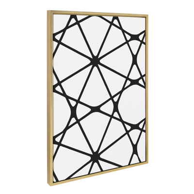 Corrigan StudioÂ® Sylvie Elevated Modern Black And White Minimalist Pattern No 1, 2 And 3 Framed Canvas By The Creative Bunch Studio 3 Piece Gold -  45EE5211C04940DE95EB88954BCD80CA