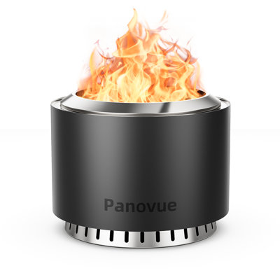 Stainless Steel Smokeless Fire Pit, Outdoor Low Smoke Wood Burning Fire Pit