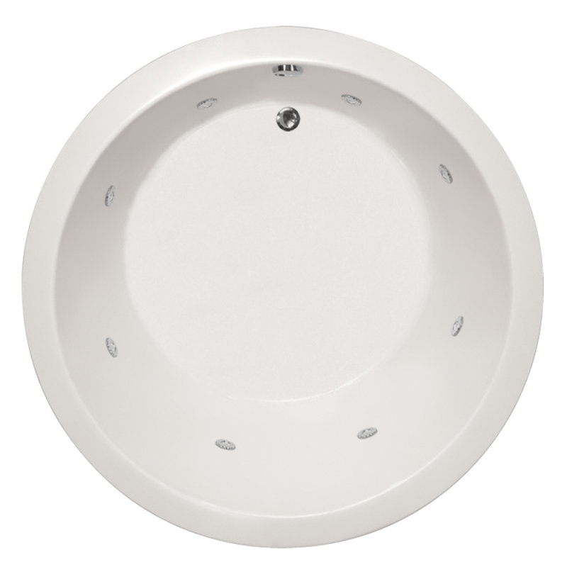 Redondo 69'' L Bathtub, White, Satin Nickel