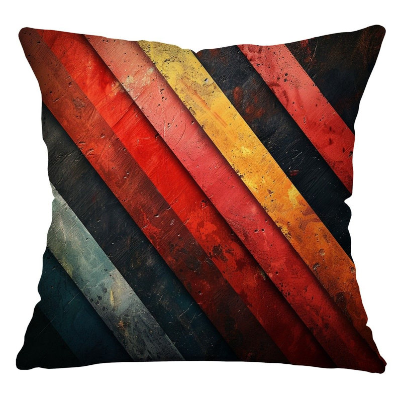 Stripes Throw Pillow, Abstract  Pillows, 20"H x 20"W