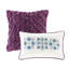 Édredon double / grand Global - rembourrage, microfibre douce, 2 taies décoratives, coussins décoratifs, linge de lit mauve en microfibre Global Print, style