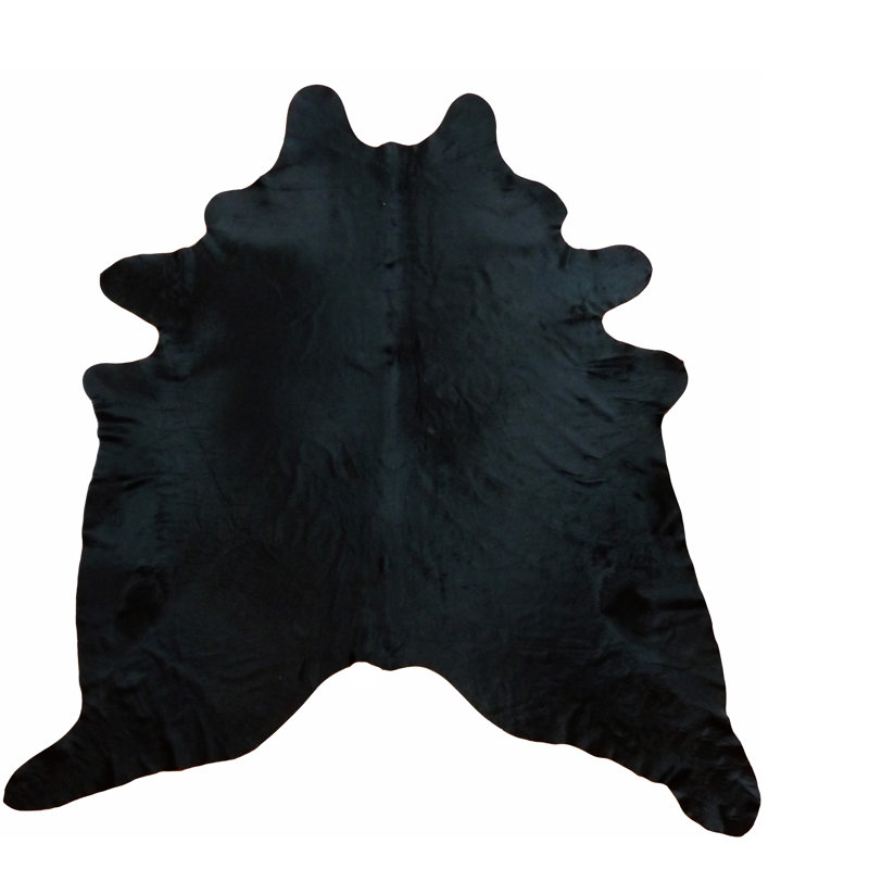 Chesterfield Black Rectangular Cowhide Area Rug
