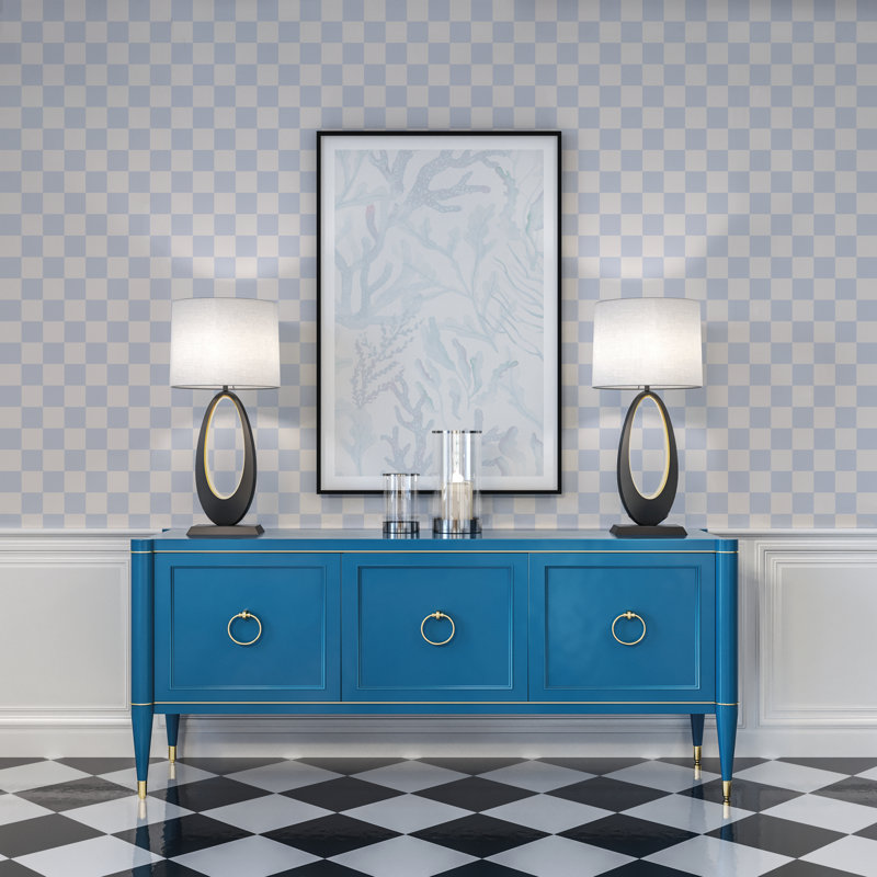 Aledo 16.5' L x 17.7" W Peel and Stick Wallpaper Roll, Blue