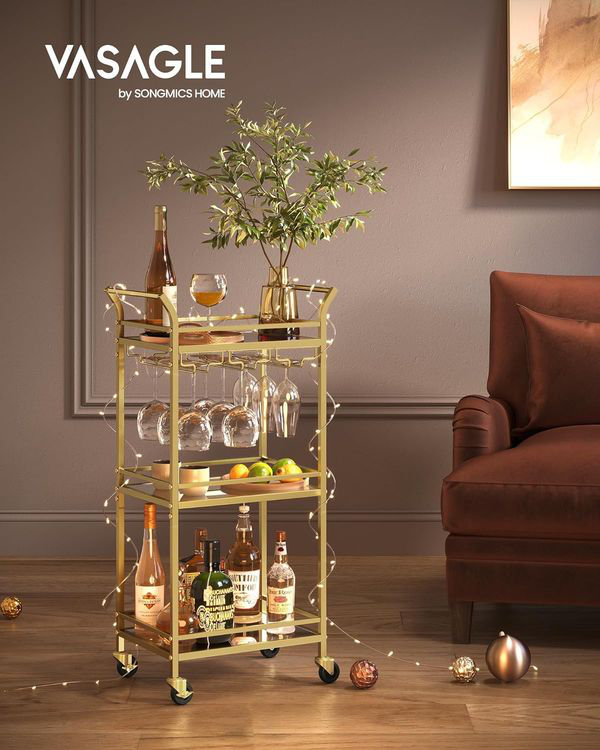 Mercer41 Arkeem Bar Cart | Wayfair