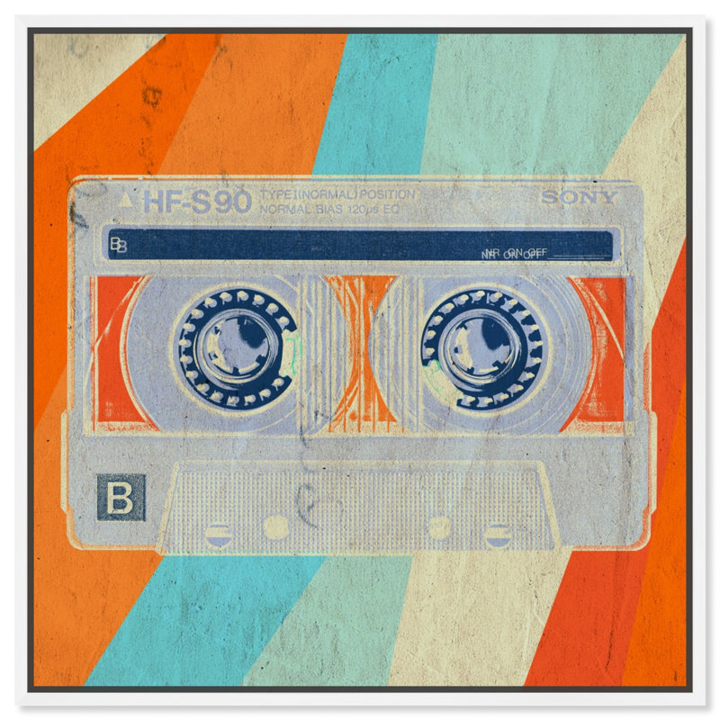 «My Mixtape», impression sur toile tendue, H 20 po x l 20 po, Cadre blanc
