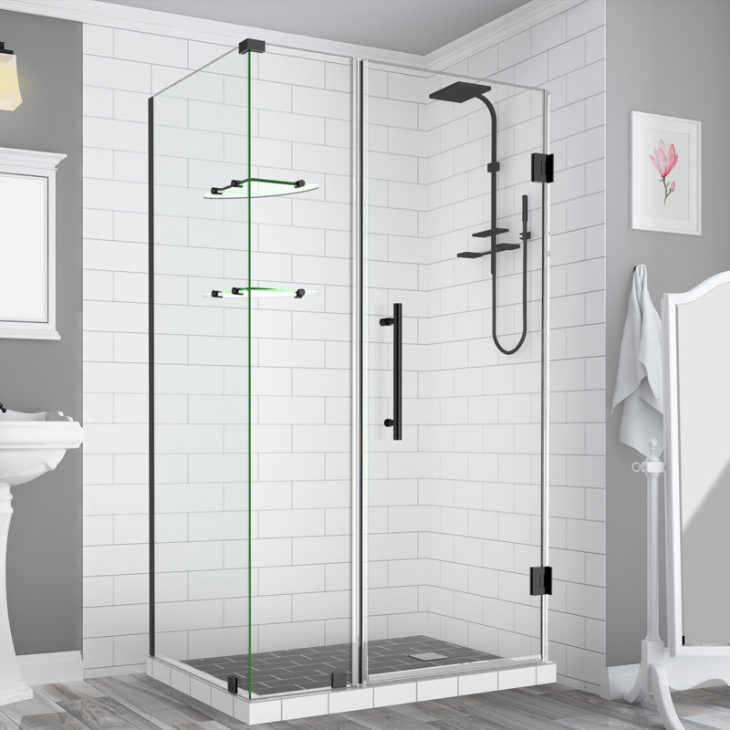 Cabine de douche rectangulaire à charnière 38 po x 72 po Bromley GS