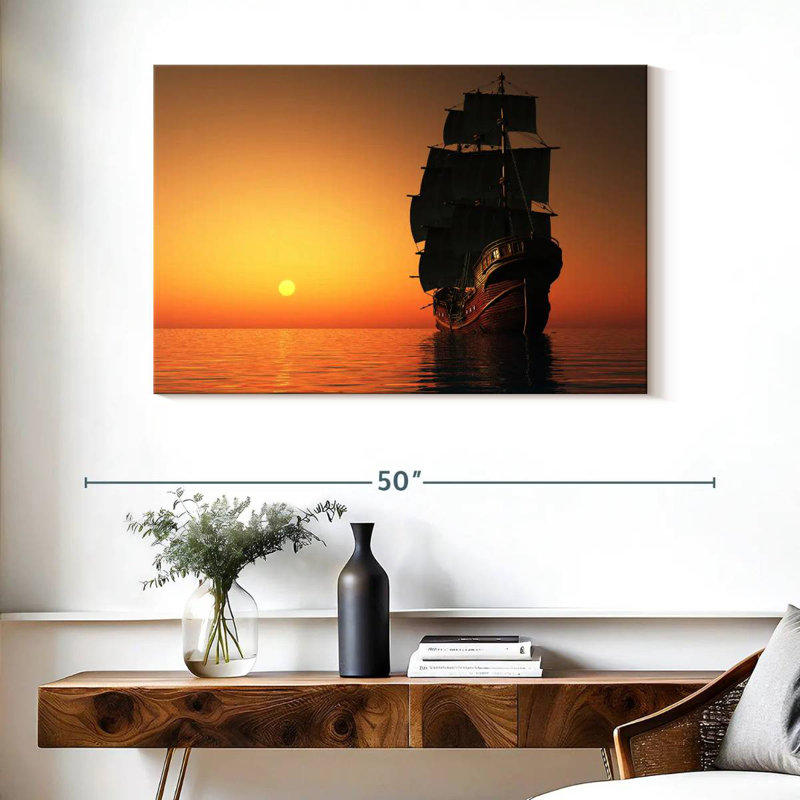 Old Merchant Ship, 26" H x 39" W