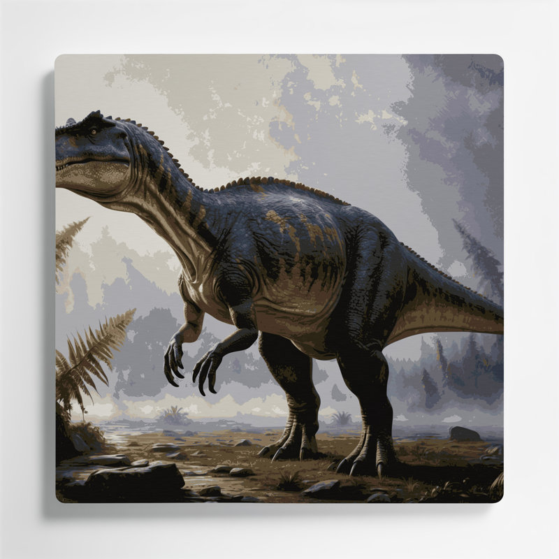 Dinosaure argentinosaurus, art mural en métal noir, H 12 po x l 12 po