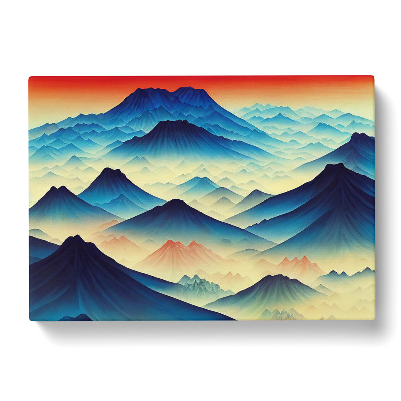 Sunset Japanese Mountain Vol.1 - Wrapped Canvas