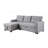 Upholstered Pull Out Sectional Sofa with Chaise for Twin Size Sleeper and Removable Back Cushions-117627919