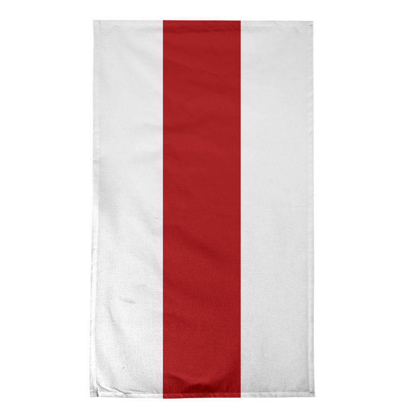 Stripe Tea Towel Kitchen Towel, Cotton Twill, White/Red Washington Baseball