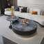 Table basse italienne ronde en pierre supercristalline