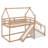 Armadeo Twin over Twin House Loft or Bunk Bed with Slide and Staircase-2068962425