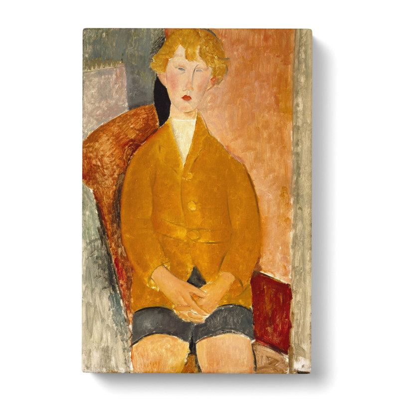Boy In Short Pants by Amedeo Modigliani - Wrapped Canvas Painting, 60cm H x 40cm W x 3cm D