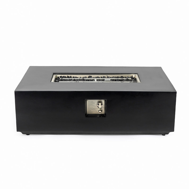 Concrete Propane/Natural Gas Fire Pit Table, Charcoal