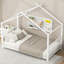 Lit plateforme simple en métal, blanc-1326160700
