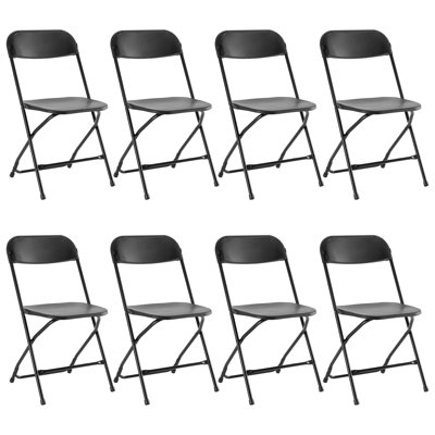 Plastic/resin Stackable  Folding Chair Set (set Of 8)