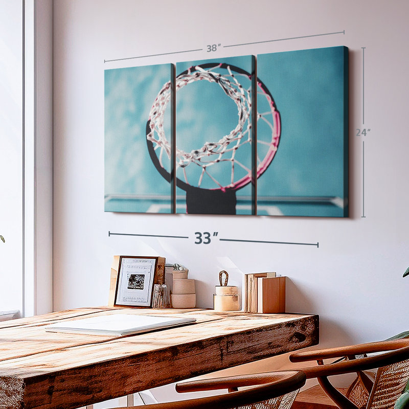 «Basketball Hoop», 3 pièces, H 24 po x l 38 po x P 1,25 po