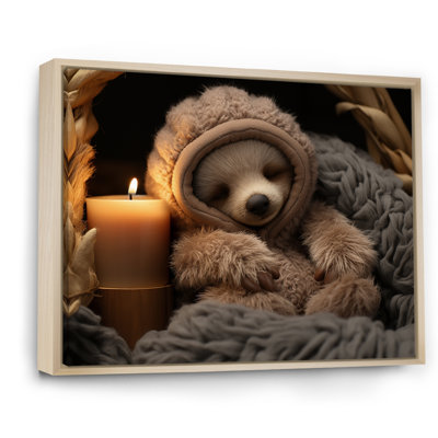 Brown Sloth Serenity Sleep - Slothwall Art