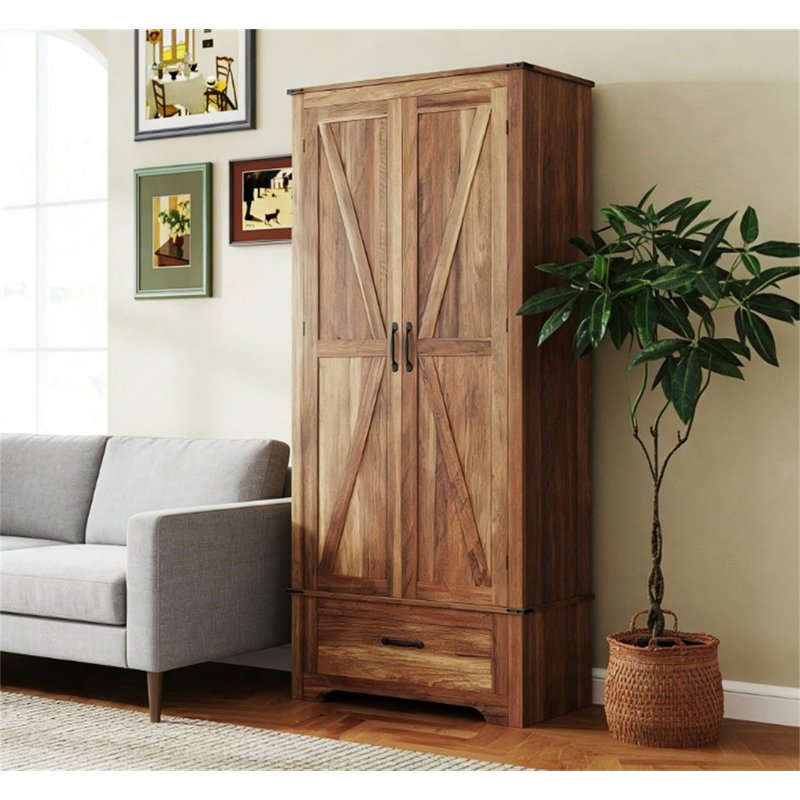 Armoire de cuisine, armoire avec tablettes réglables