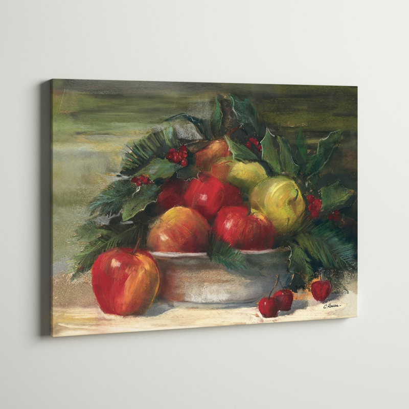 «Apples and Holly» - reproduction, H 36 po x l 48 po x P 1,5 po, Toile