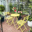 Ensemble bistro 3 pièces de table ronde pliable et chaises-1037645314