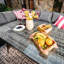 Biftu Wicker 9 - Person Garden Lounge Set with Cushions-665486113-662648419