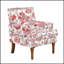 Fauteuil fleuri avec garniture cloutée et pieds en bois massif, idéal pour un décor champêtre et traditionnel, fauteuil d'appoint pour salon Wayfair