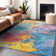 Machine Washable Indoor/Outdoor Cinead ACN1713 Blue Rug