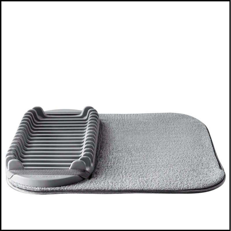 Tapis de séchage durable avec support à assiettes intégré pour une organisation et un séchage efficaces de la cuisine