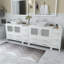  Ensemble de meuble-lavabo double encadré 96 "avec miroir-27042782