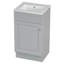 Meuble-lavabo gris de 18 po - construction durable Lavabo en céramique avec étagère réglable anti-déversement-726031010
