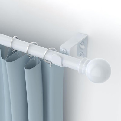 28-78" Adjustable 5/8" Heavy Duty Metal Curtain Rod with Brackets