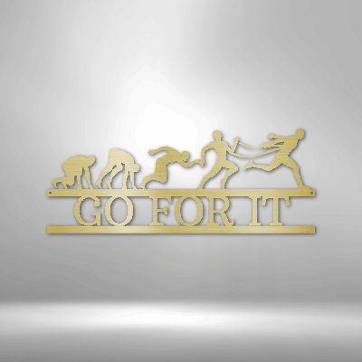 Personalized Evolution of Running Steel Sign Steel Art Wall Metal Decor