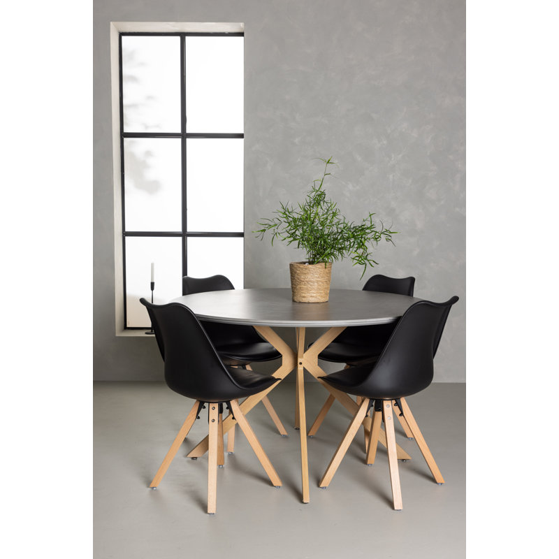 Gerber 4 - Person Dining Set, Black, Black