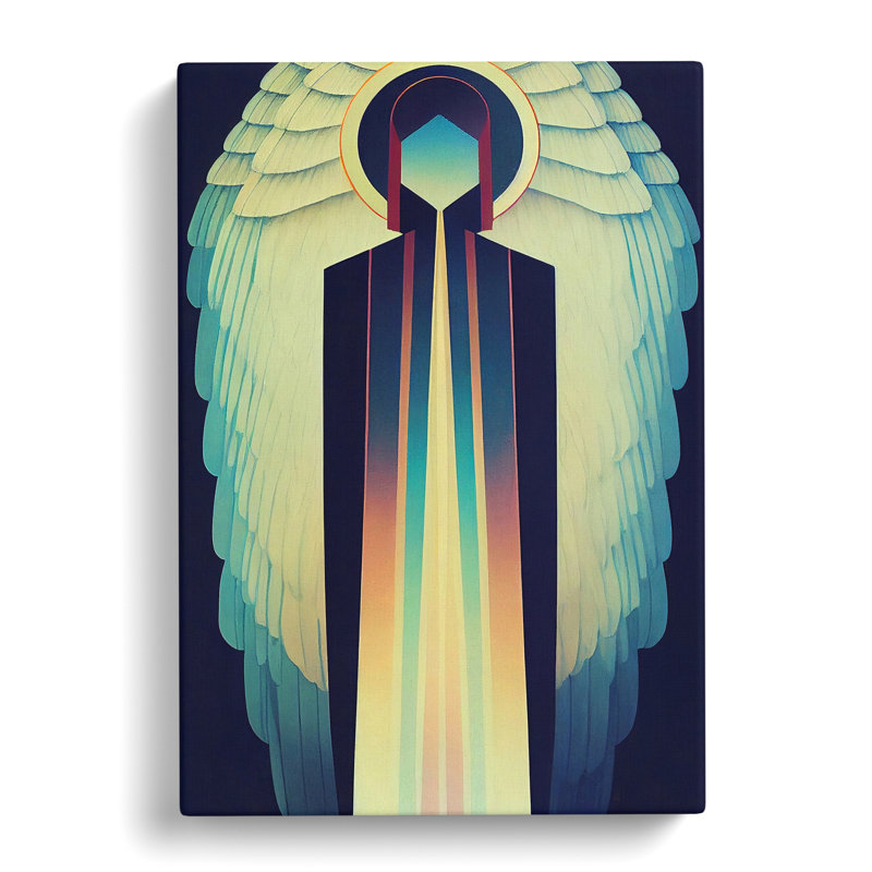 Art Deco Angel Vol.2 - Wrapped Canvas, 50cm H x 35cm W x 3cm D
