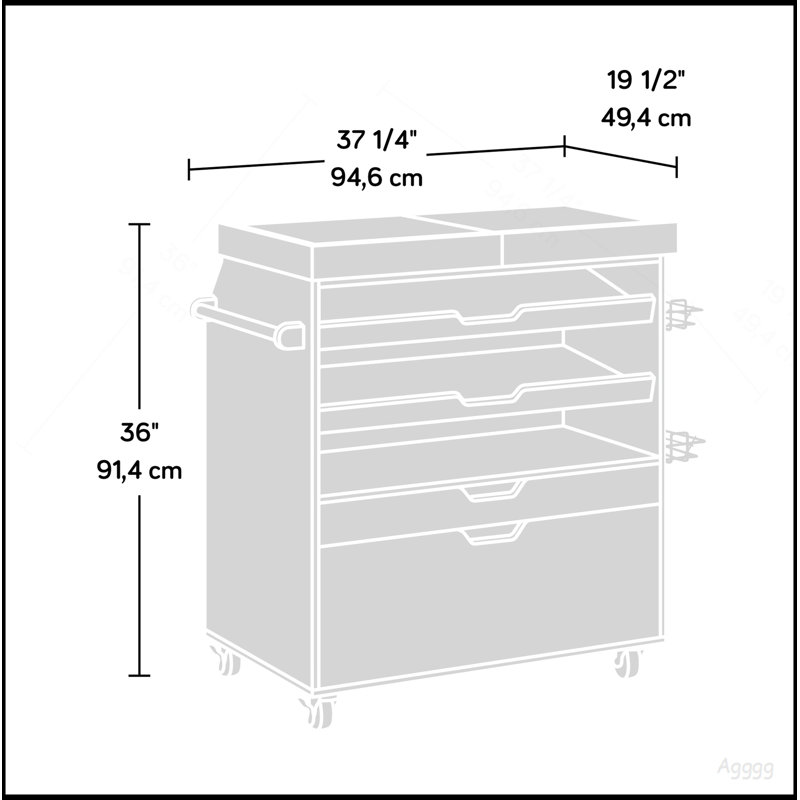 Chariot artisanal traditionnel, finition blanche