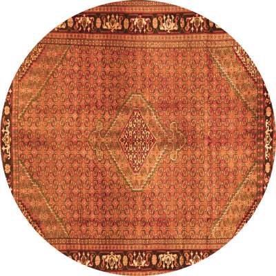 Tapis orange tissé à la machine