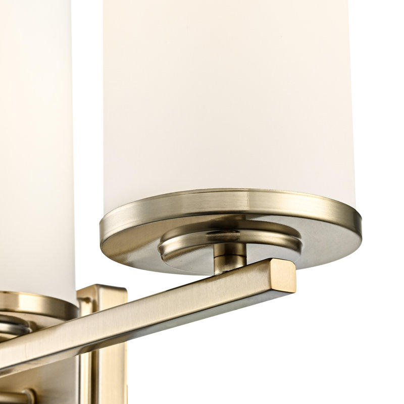Meuble-lavabo 4 lumières 27,75 po Verlana - Or moderne, 27,75 po de largeur, Quatre lumières, Or brossé