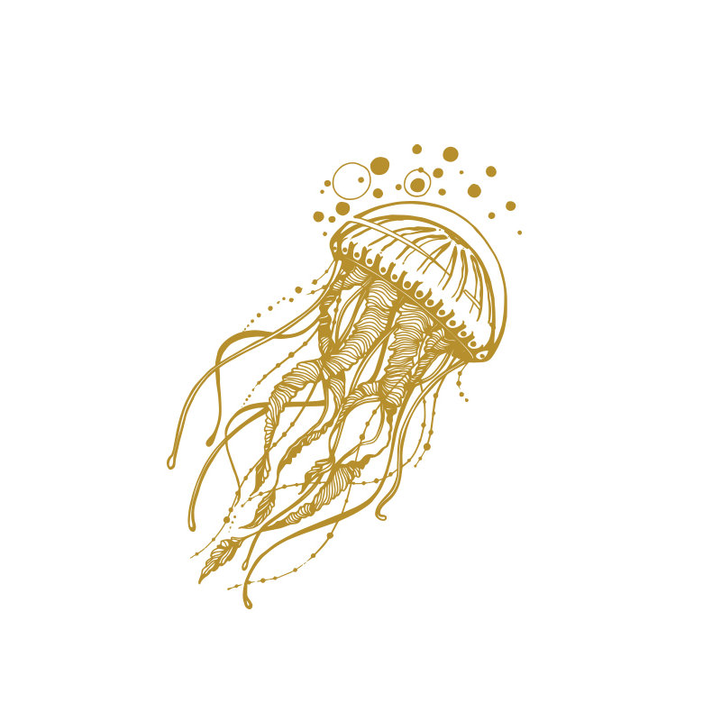 Non-Wall Damaging Wall Decal, Gold