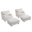 Chaise longue moderne avec repose-pieds mobile et coussin (ensemble de 2)-115747914