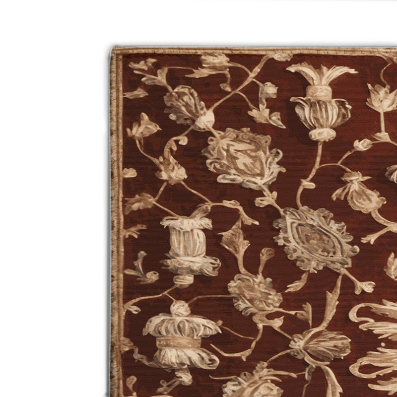 Tapis d'intérieur et d'extérieur brun français, Rectangulaire 2 pi x 3 pi