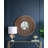 Claire Carter Round Wooden Wall Mirror with Iron Frame